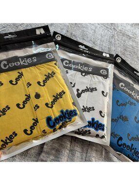 Cookies 3-Pack Men's Long Brief Boxer Underwear 95% Cotton Stretch Small